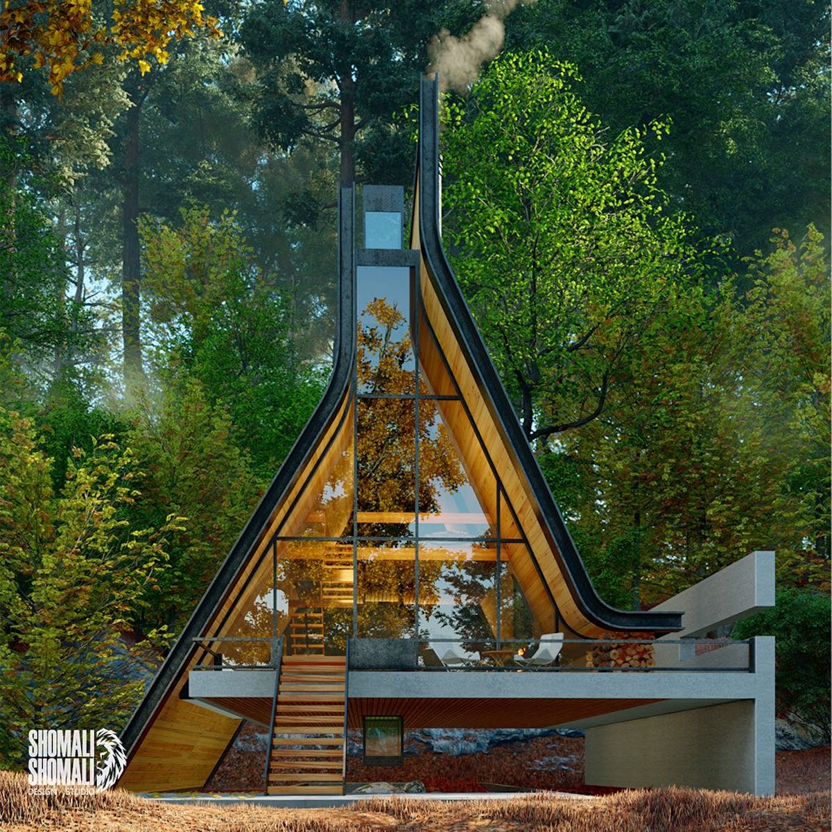 Architect Reimagines the Typical A-Frame Cabin