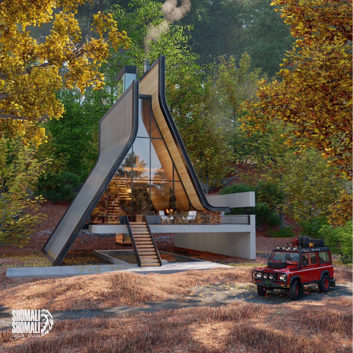 Architect Reimagines the Typical A-Frame Cabin