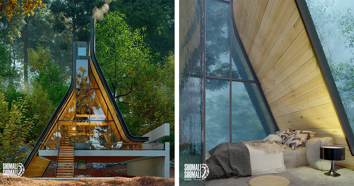 Architects Reimagine the Usual A-Frame Cabin in New Present day Home