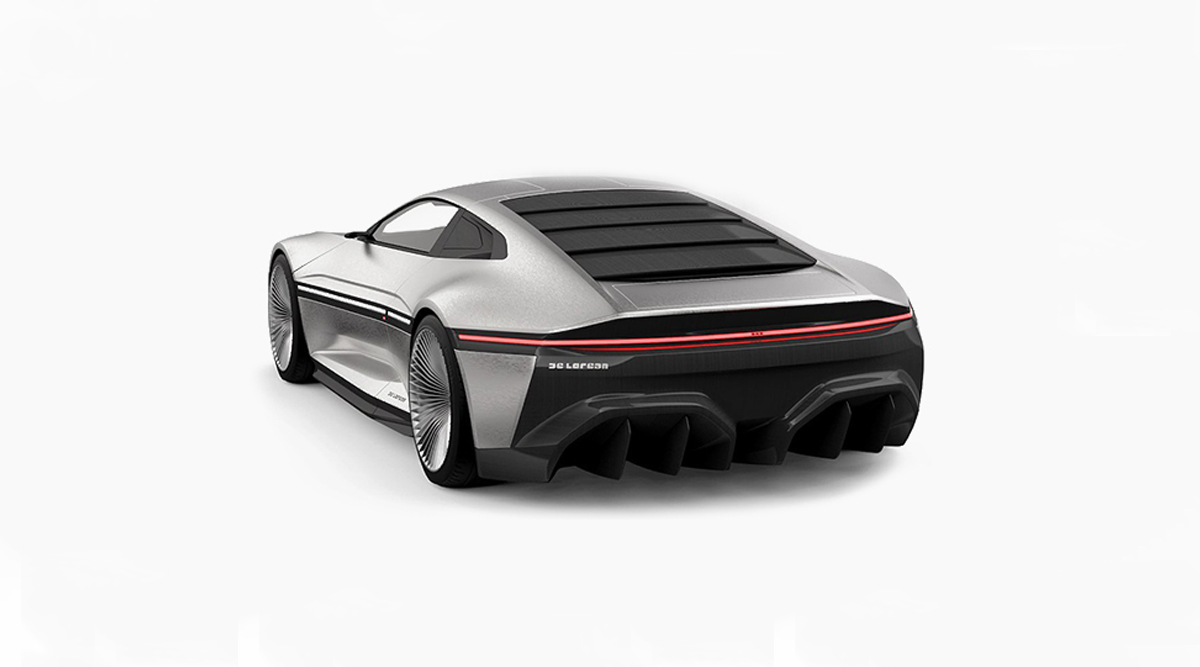 render de rediseño de DeLorean DMC12