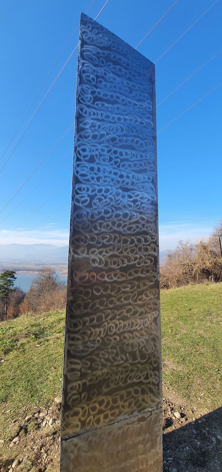 Markings on Romanian Metal Monolith