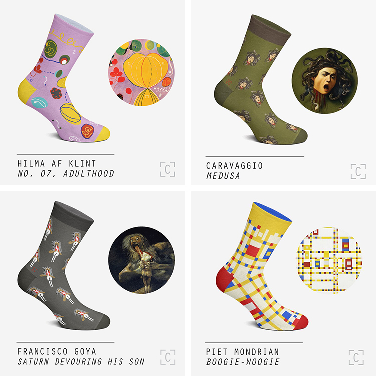 calcetines de arte por Curator Socks