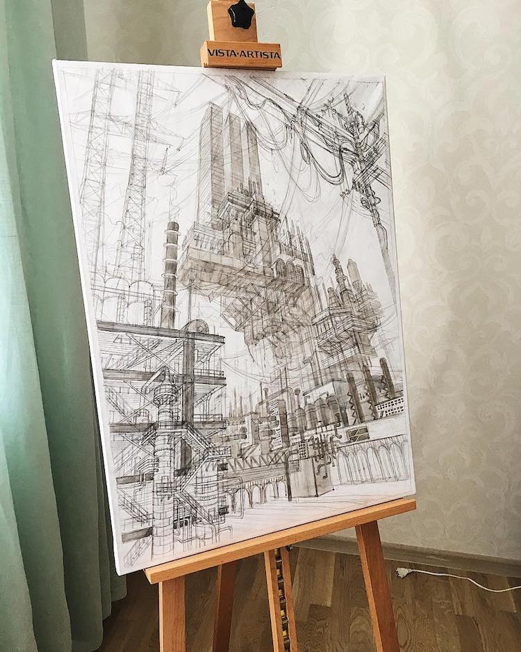 Architecture Drawings by Aysylu Zaripova