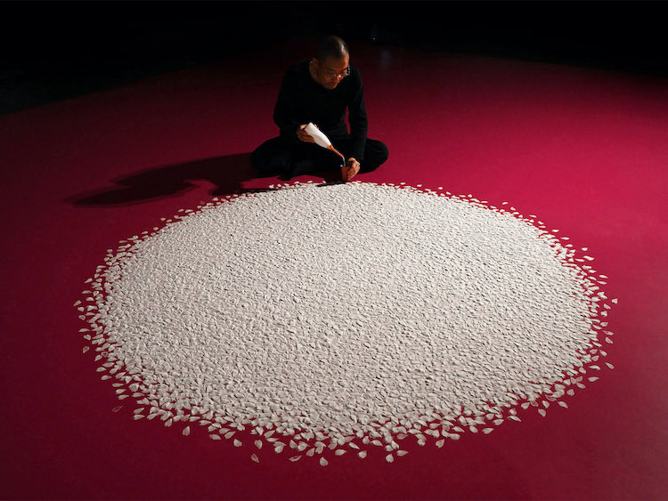 Salt Cherry Blossom Installation by 