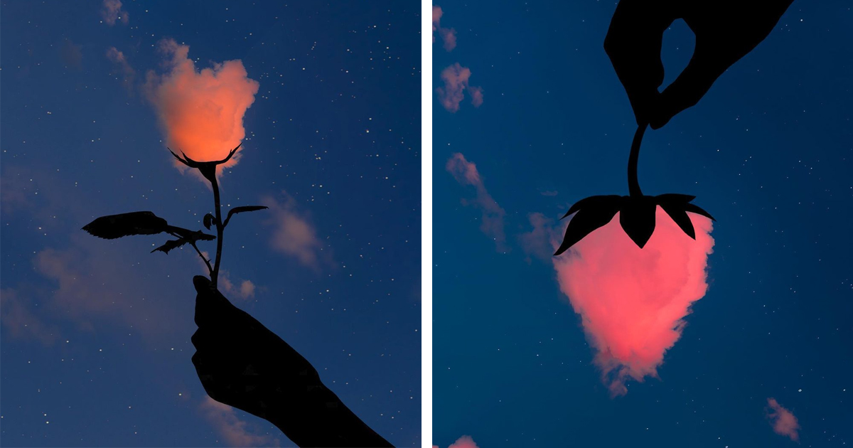 Artist Turns Photos of Clouds Into Whimsical Scenes with Silhouettes