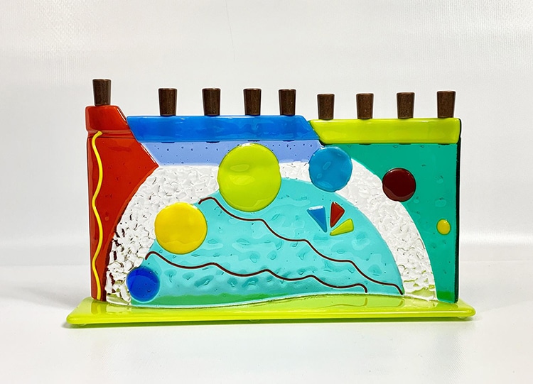 Fused Glass Colorful Judaica