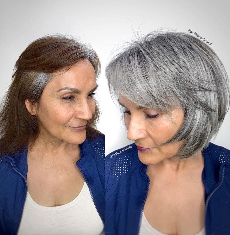 Gray Hair Color Style Ideas
