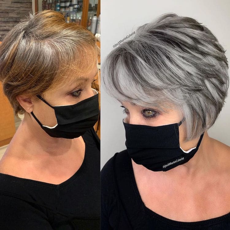 Stylist S Transformations Shows How Beautiful Gray Hair Color Can Be