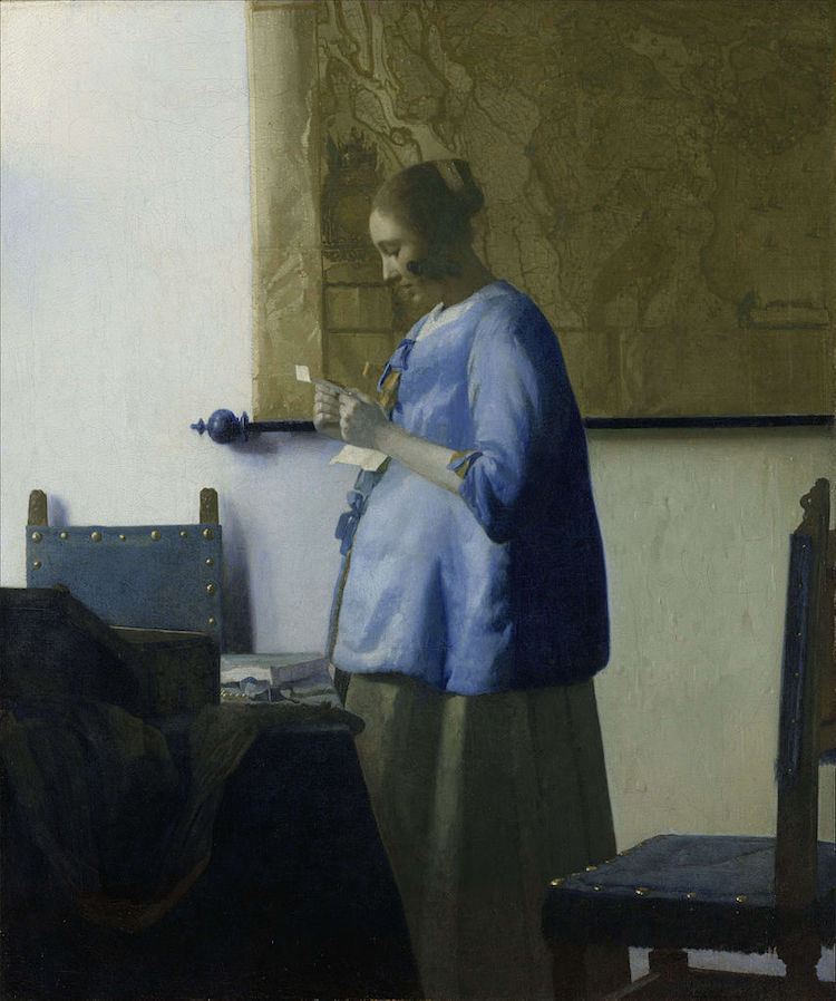 Mujer leyendo una carta de Johannes Vermeer