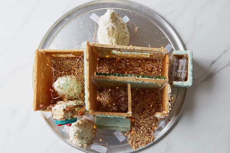 Top View of Judy Kim Mid-Century Modern Gingerbread House