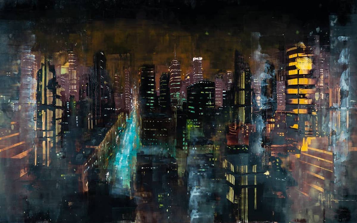 Cityscapes paintings by Martin Koester
