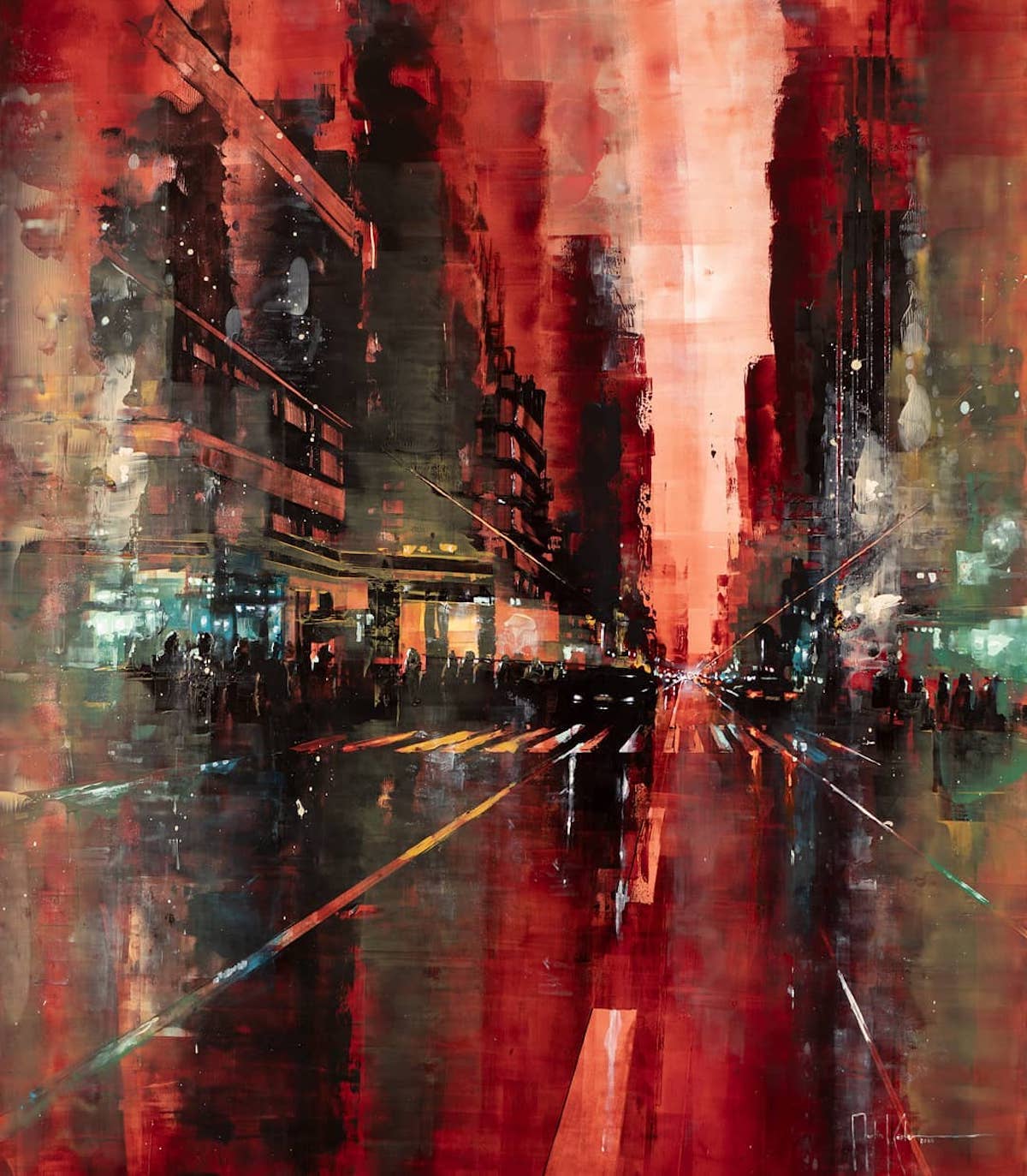 Cityscapes paintings by Martin Koester