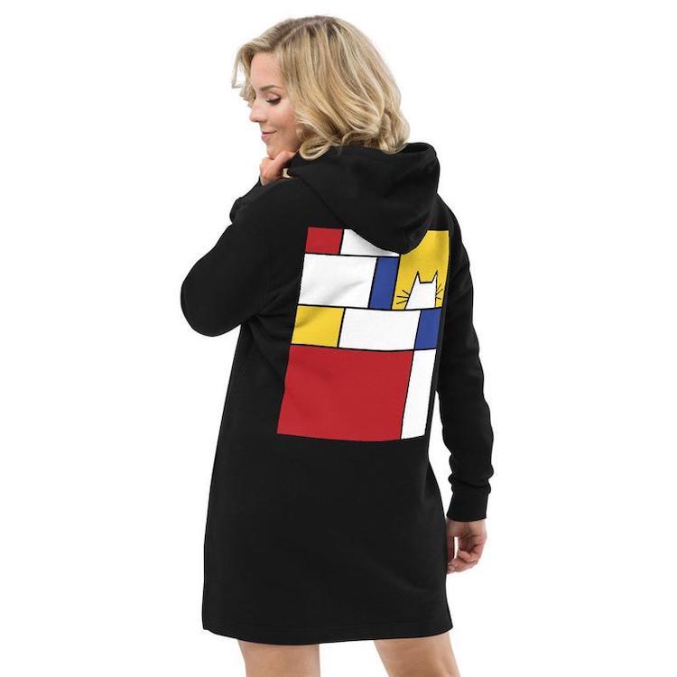 Sudadera con capucha inspirada en Piet Mondrian