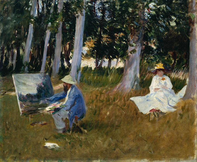 Claude Monet Painting by the Edge of a Wood 1885 by John Singer Sargent 1856-1925