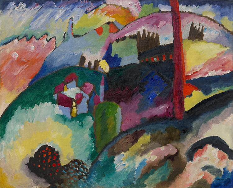 "Landscape with Factory Chimney" by Wassily Kandinsky