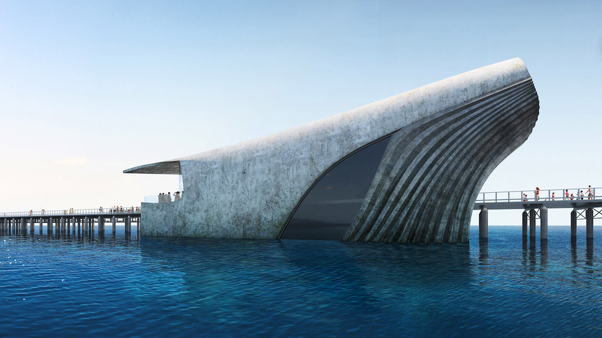 edificio en forma de ballena en australia