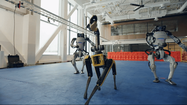 Boston Dynamics Robots Dancing to "Do You Love Me?"