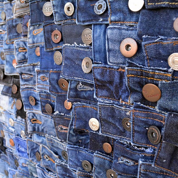 Realistic Portraits Made Out of Denim by Deniz Sagdic