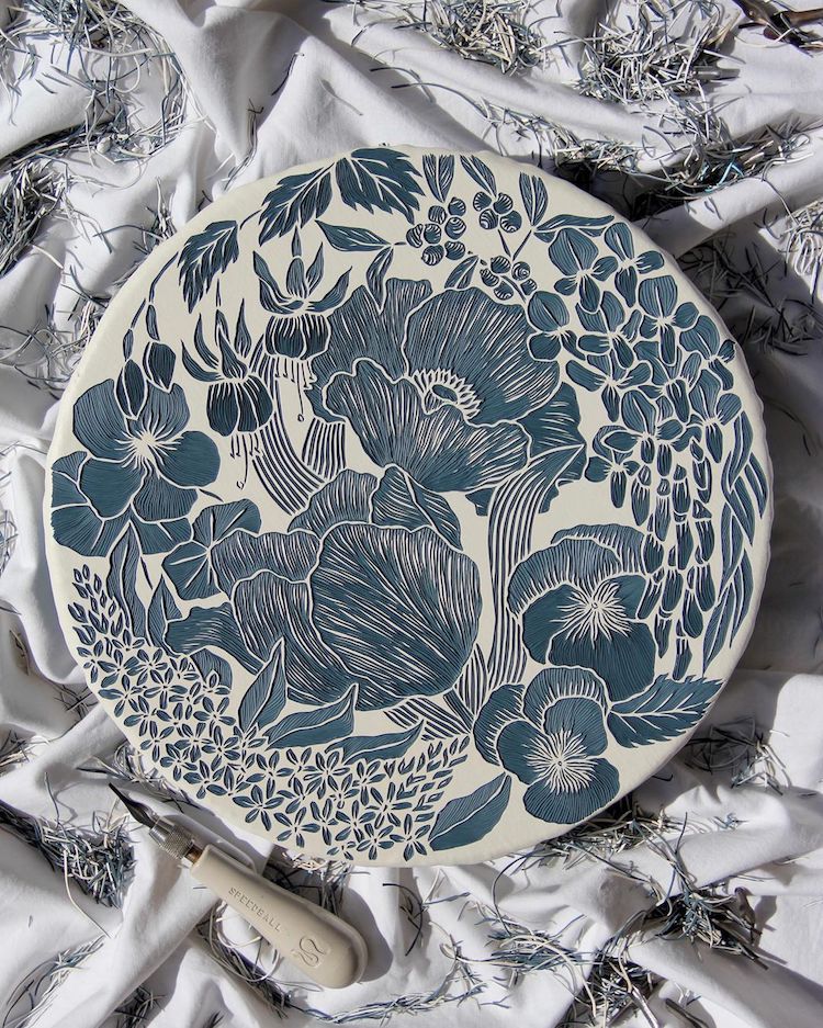 Nature Linocuts by Hannah Jensen