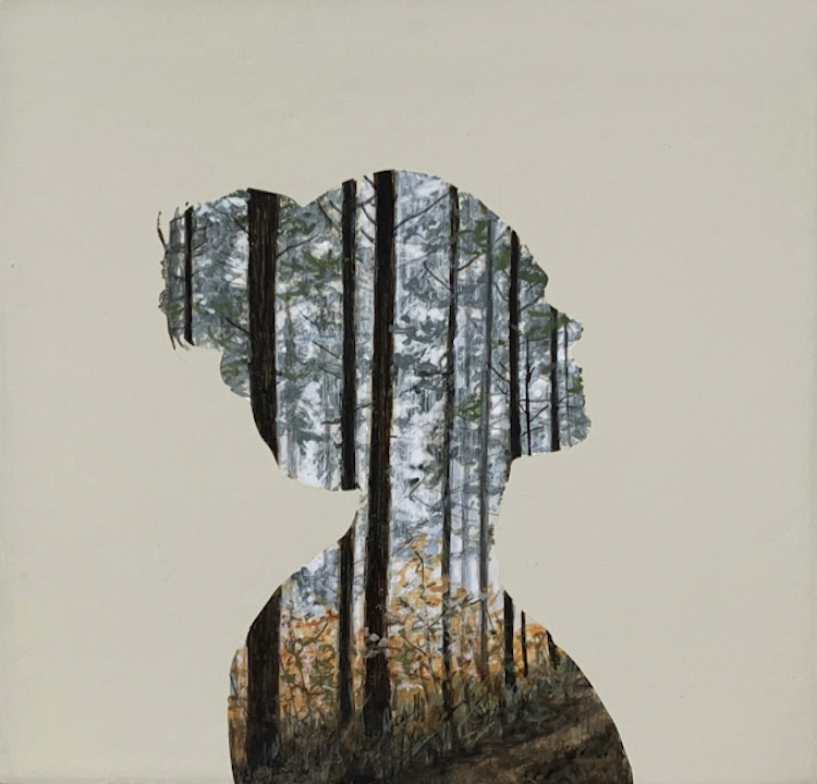 Pinturas de paisajes en siluetas por Megan Aline de Robert Lange Studios