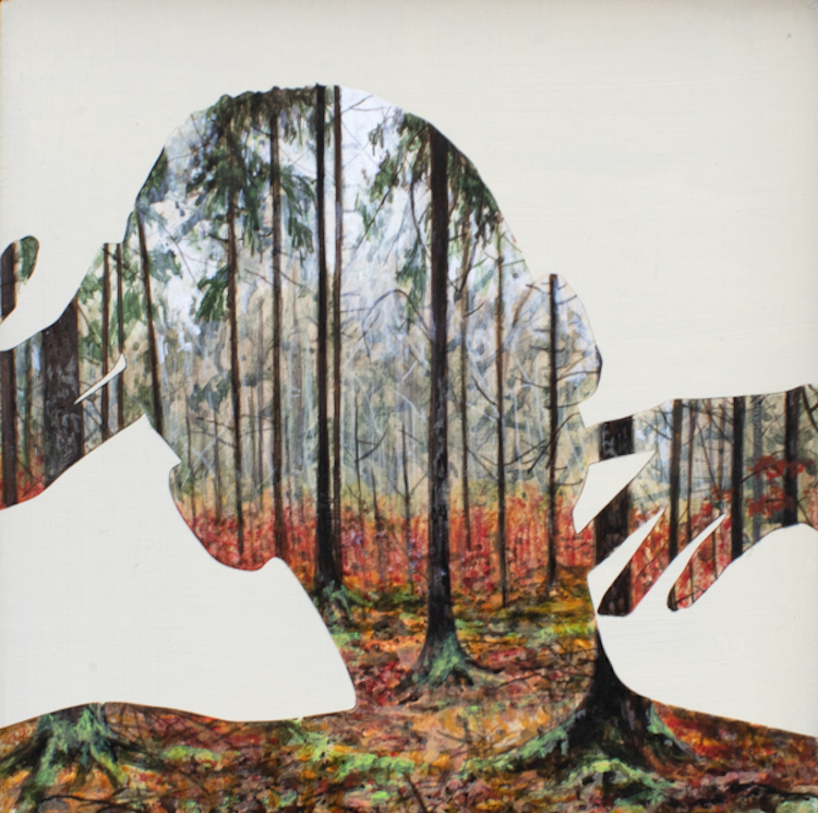 Pinturas de paisajes en siluetas por Megan Aline de Robert Lange Studios