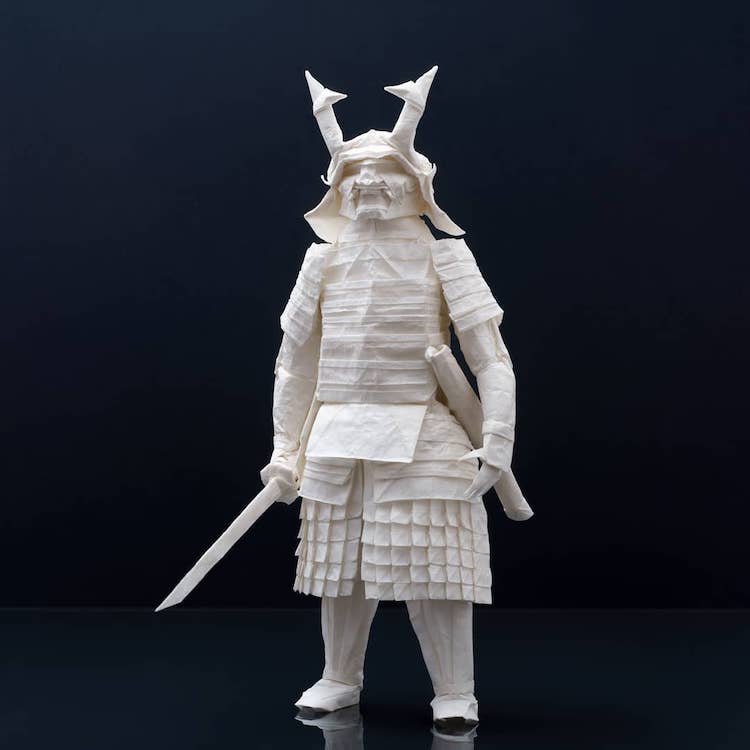 Samouraï en origami par Juho Könkkölä