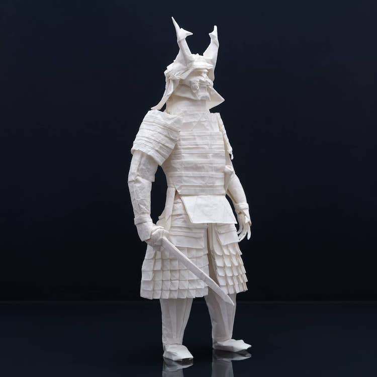 Samouraï en origami par Juho Könkkölä
