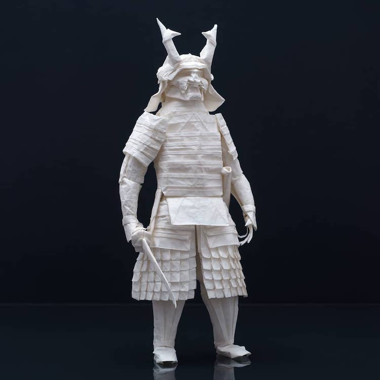 Samouraï en origami par Juho Könkkölä