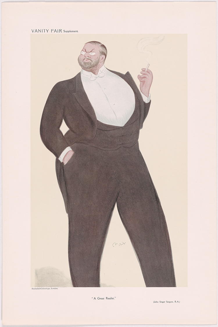Caricature Lithograph Singer Sargent