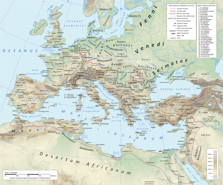 Mapa del imperio romano