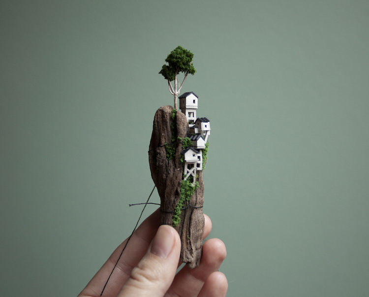 Enchanting Miniature Landscapes Appear to Float in Mid-Air