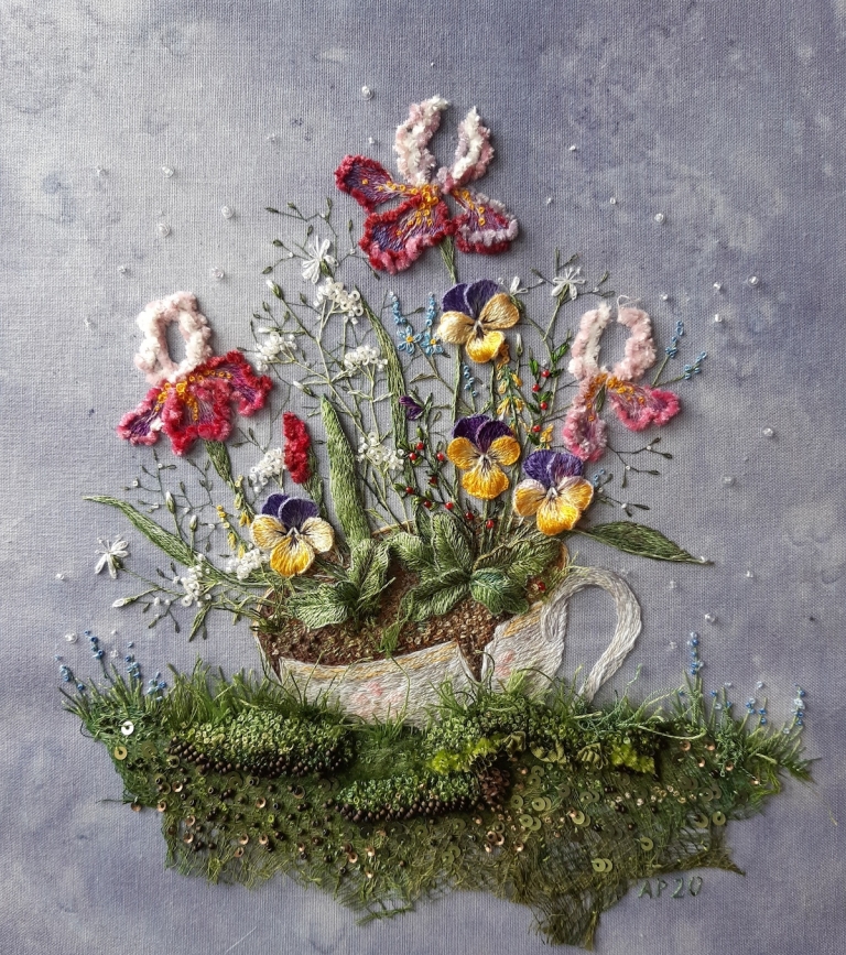 Miniature worlds full of texture come to life in these 3d embroideries Miniature worlds full of texture come to life in these 3d embroideries