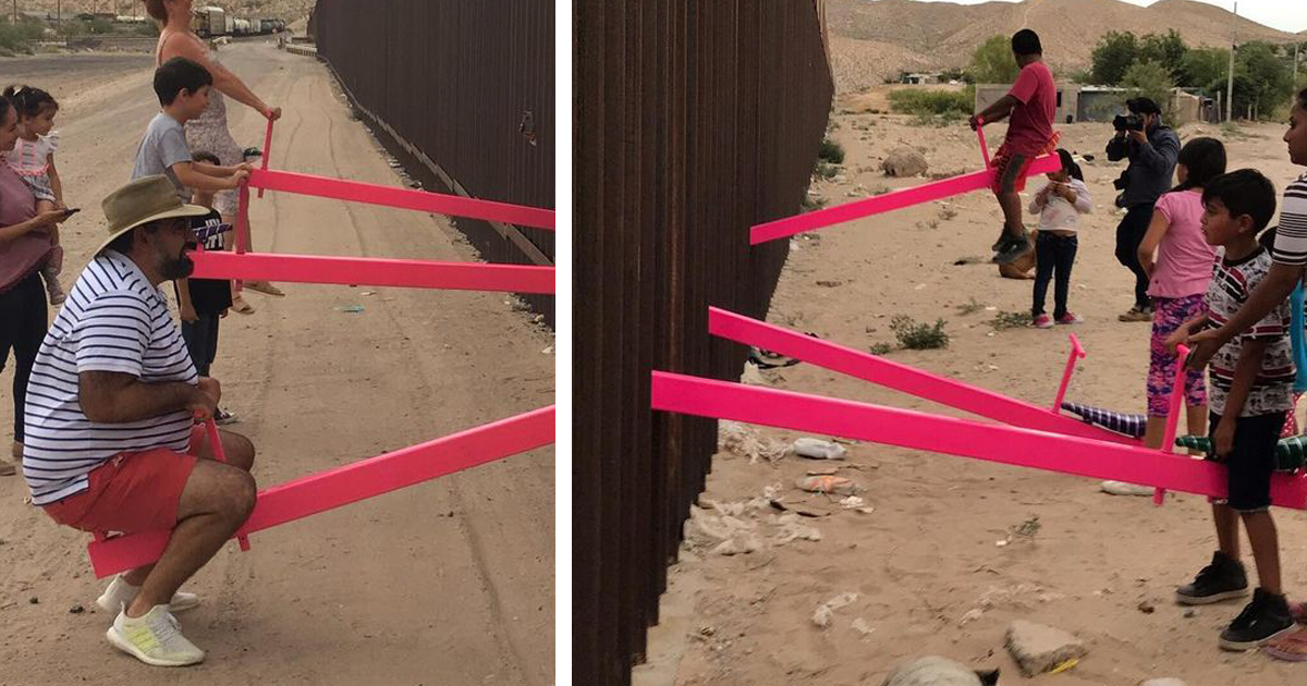 Pink seesaws across US-Mexico border named Design of the Year 2020, Design