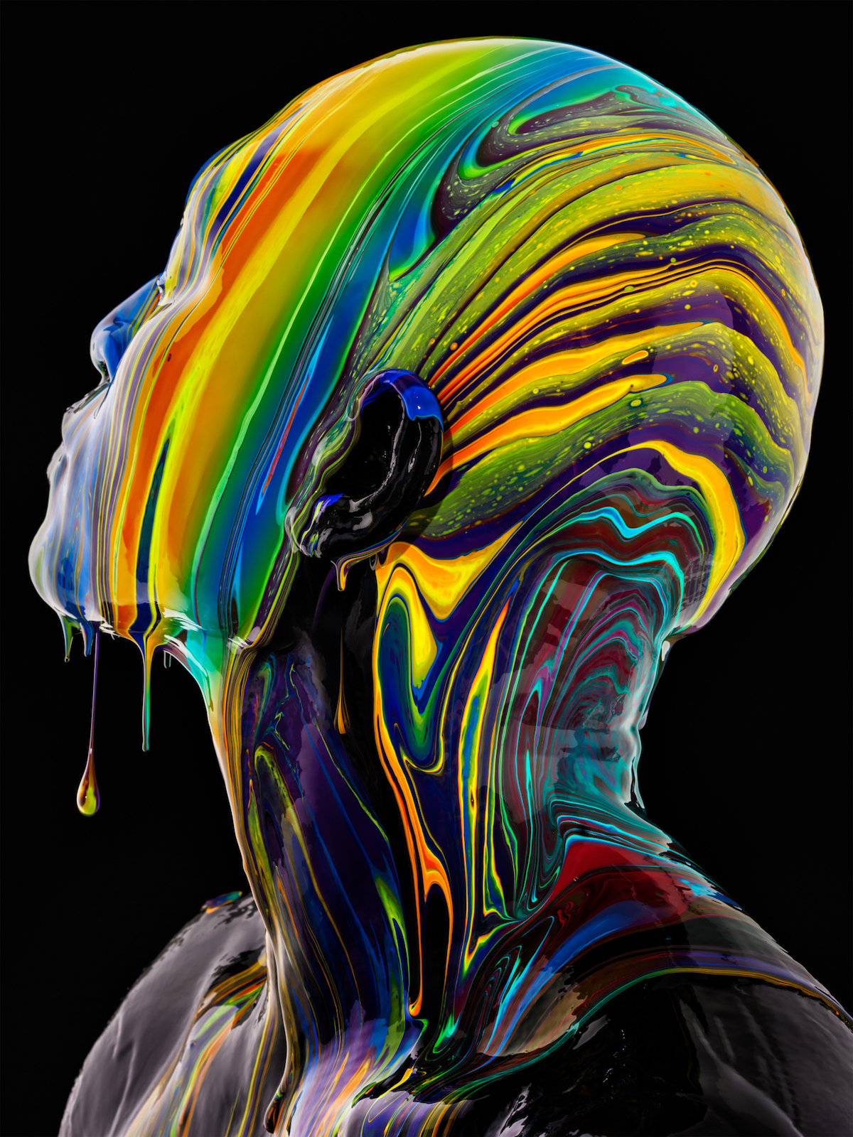'Black Is a Color' Paint Drip Photography by Tim Tadder
