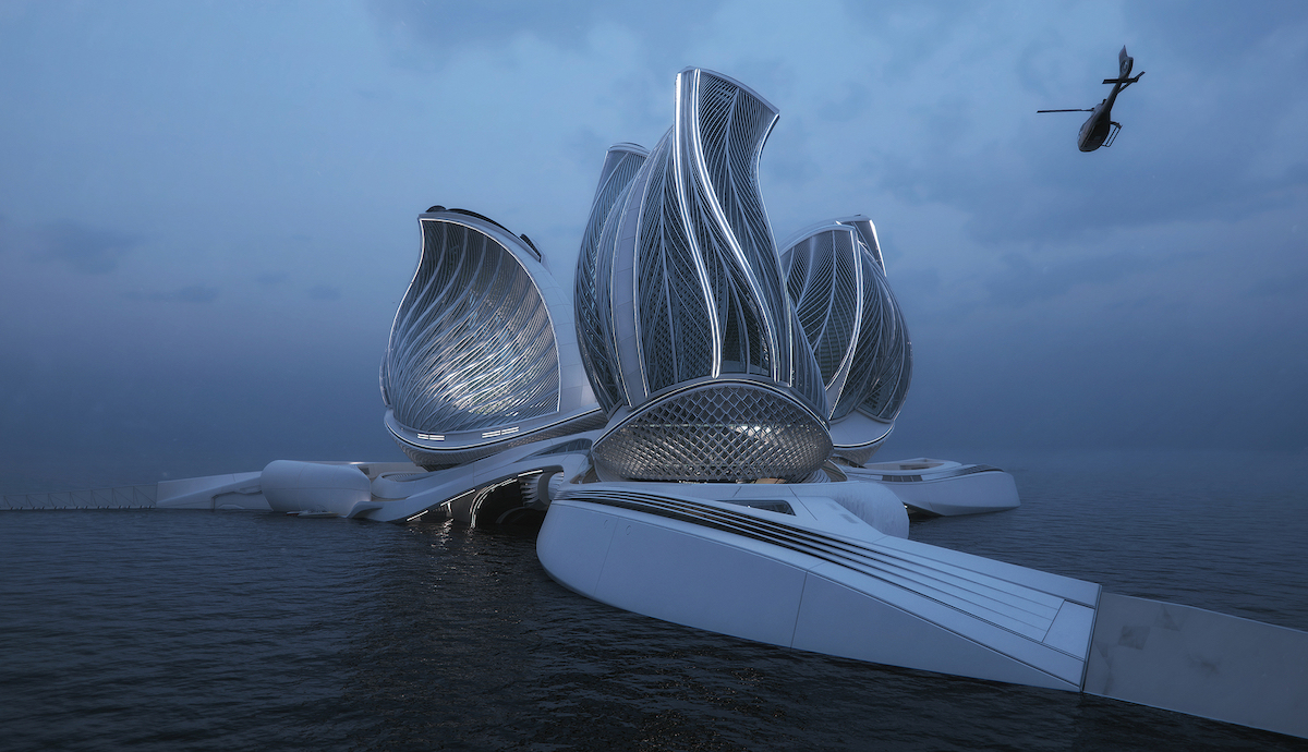 Diseño de base 8th Content, una base de investigación en el océano, ganadora del grand prix 2020