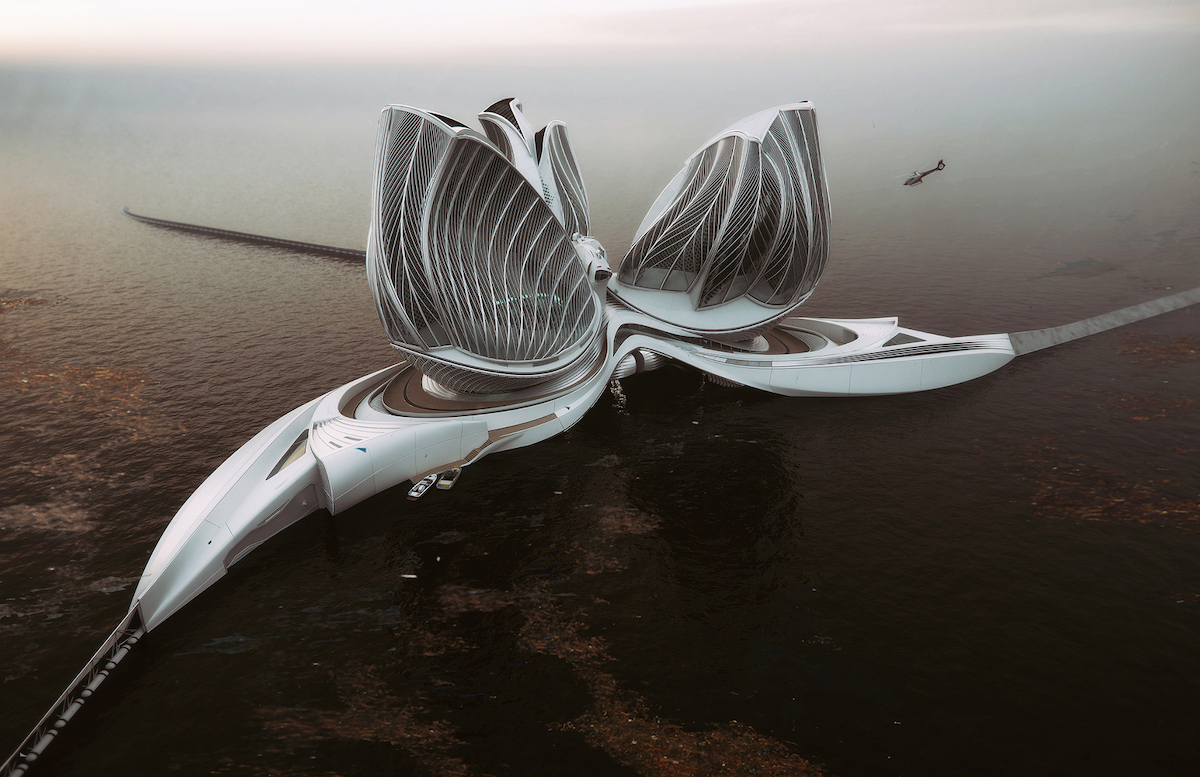 Diseño de base 8th Content, una base de investigación en el océano, ganadora del grand prix 2020