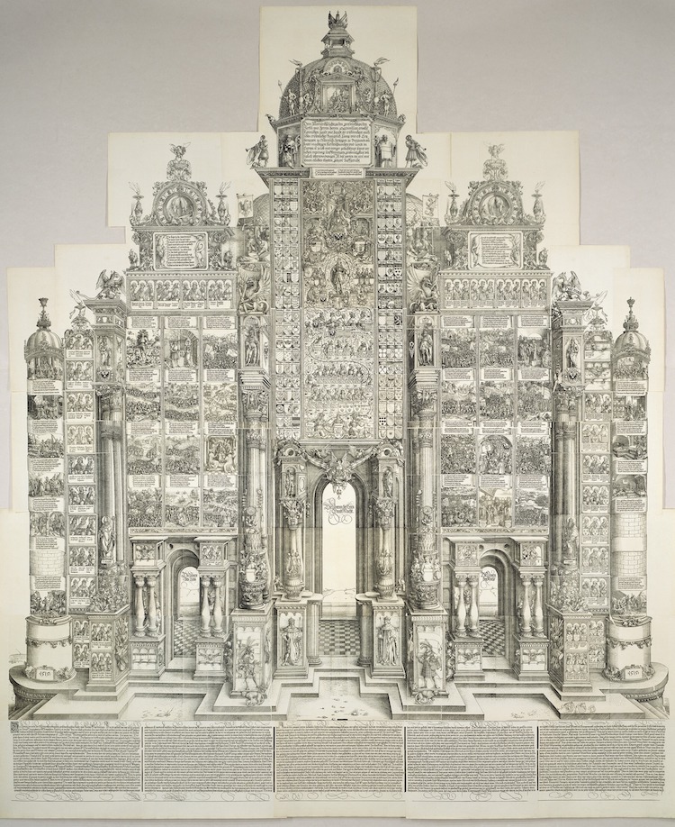 Triumphal Arch Woodcut by Albrecht Durer