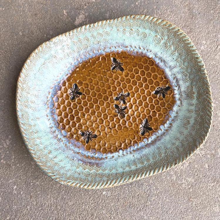 Honeycomb Ceramic Pottery by Amy Gentry