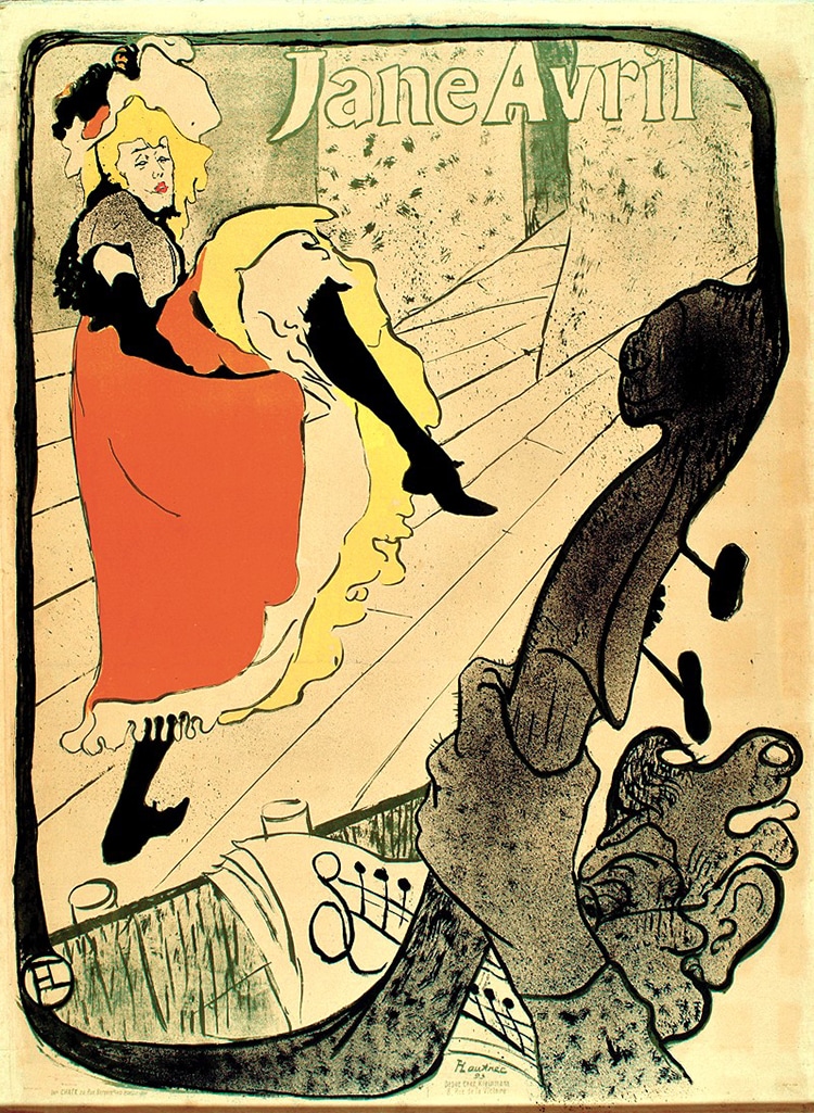 "Jane Avril," by Henri de Toulouse-Lautrec Cabaret