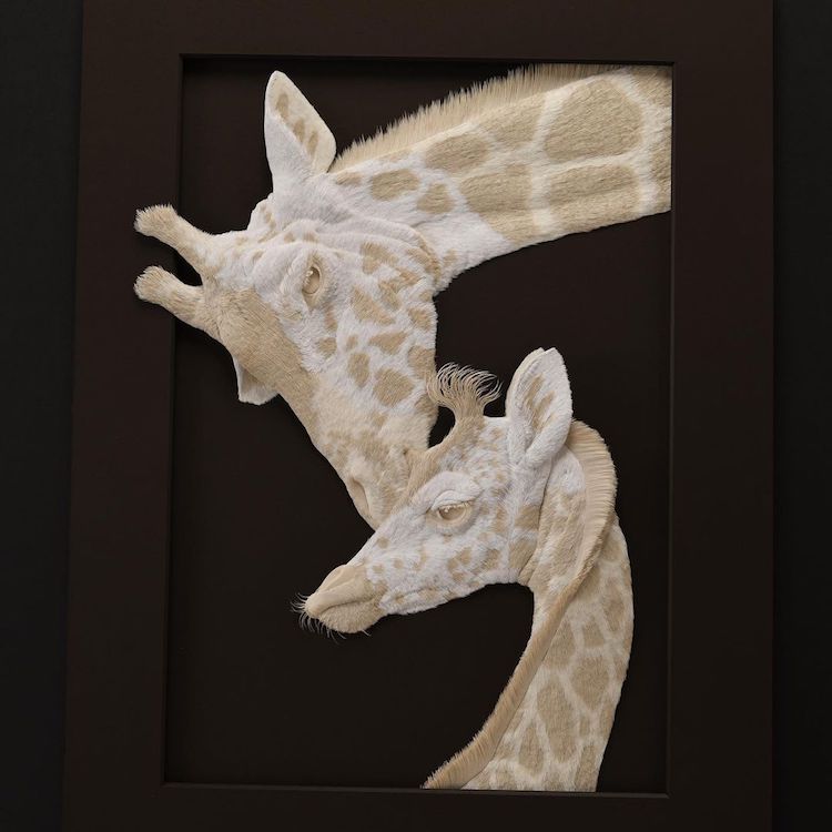 Paper Animal Sculpture by Calvin Nicholls