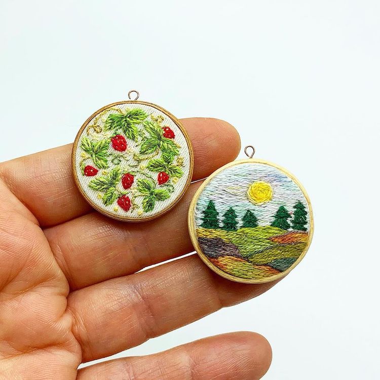Embroidered Dollhouse Accessories by MiniArtHouse