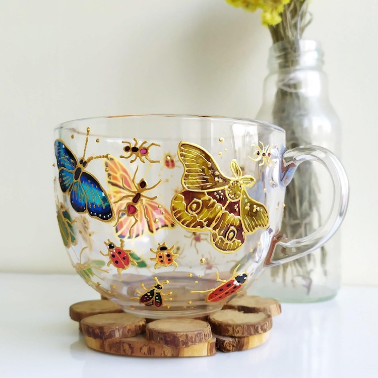 Glass Painting on Mugs by ArtMasha