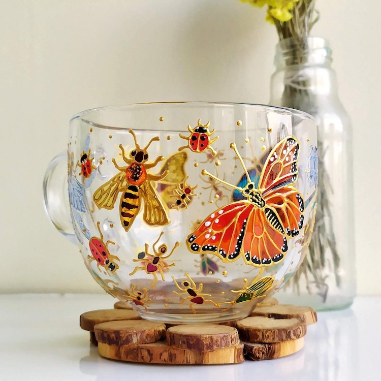 Glass Painting on Mugs by ArtMasha