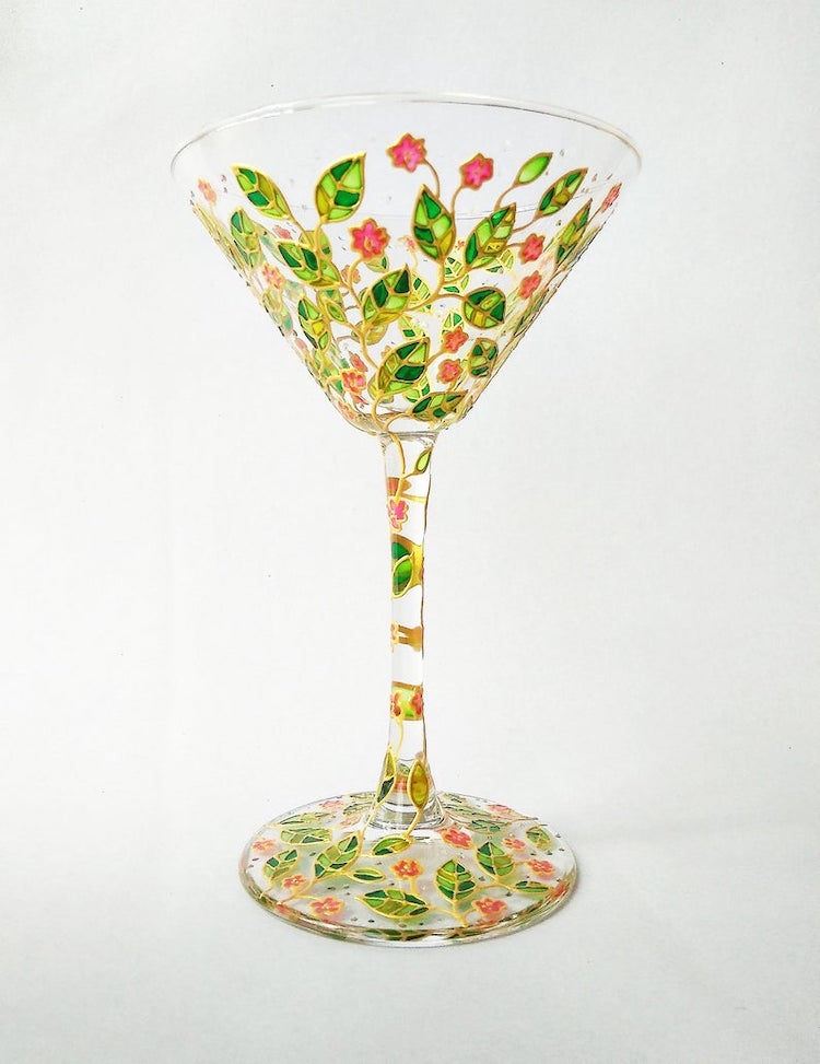 Hand-Painted Glass Mugs by ArtMasha