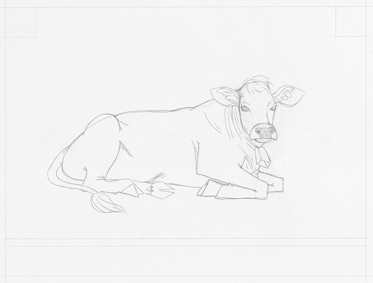 How to Draw a Cow Face - Easy Drawing Art