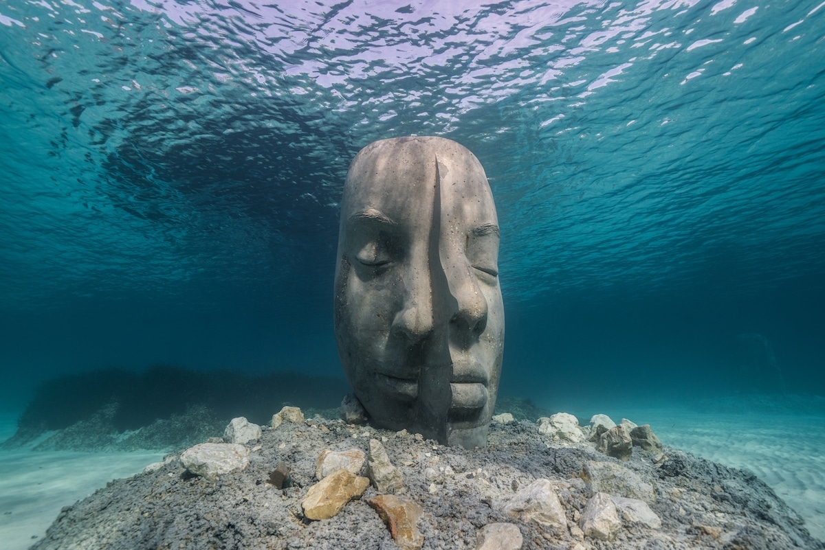 Jason deCaires Taylor’s Cannes Underwater Museum Features Monumental Submerged Masks 