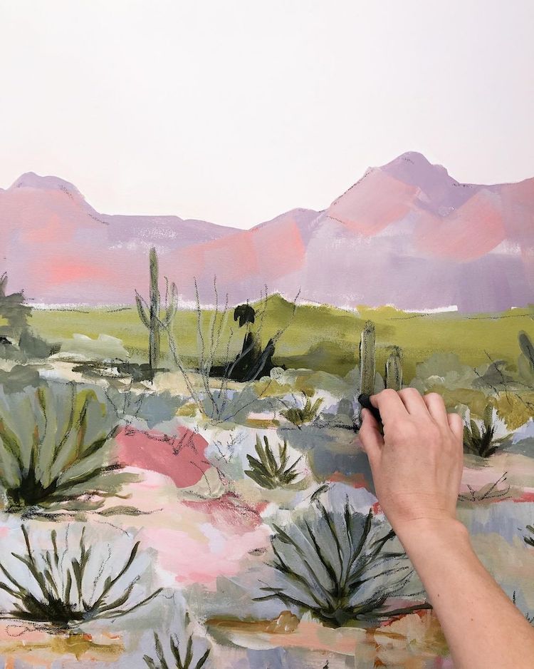 Pintura abstracta del desierto por LaurieAnne Gonzalez