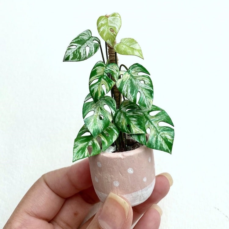 How to make miniature dollhouse plants - Paperish Printables