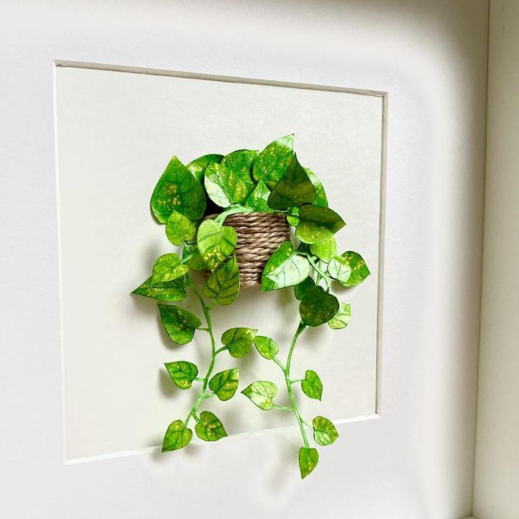 Plantas de papel en miniatura por Craftifact