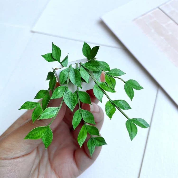 Plantas de papel en miniatura por Craftifact